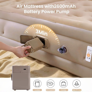 Materasso Gonfiabile di Lusso Moderno Spessore 40cm con Pompa ad Aria USB Integrata, Autogonfiabile in PVC per Campeggio e Uso Esterno/Camera <span class=keywords><strong>da</strong></span> <span class=keywords><strong>Letto</strong></span> - Product Image 3