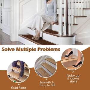 Bande de roulement d'<span class=keywords><strong>escalier</strong></span> auto-adhésive Protecteur de tapis Tapis d'<span class=keywords><strong>escalier</strong></span> <span class=keywords><strong>en</strong></span> polyester antidérapant Tapis d'<span class=keywords><strong>escalier</strong></span> <span class=keywords><strong>en</strong></span> PVC - Product Image 2