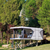Maison Capsule Portable Préfabriquée en Panneaux Sandwich, Moderne, Extérieure, Étanche, Installation Rapide, Luxe, 2 à 4 Chambres, pour École, Hôtel, Bureau