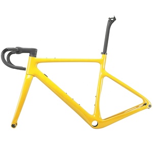 Cadre de vélo en gravier entièrement en fibre de carbone T1100 700C Cadres de vélo en gravier de course sur route avec guidon Aero BB79 UD Cadre de frein à disque - Product Image 3