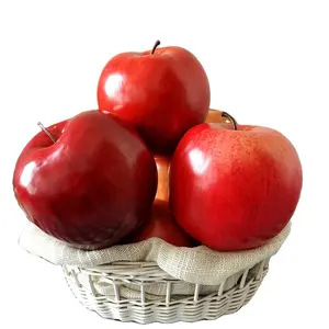 假苹果人造泡沫水果红苹果厨房水果装饰品泡沫模型红色美味苹果