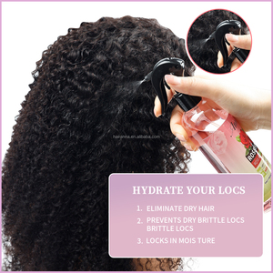 Spray hydratant et rafraîchissant pour les soins des cheveux et l'entretien des locks - Hydratant pour le cuir chevelu à l'eau de rose, huile de ricin - Product Image 5