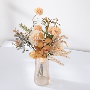 Bouquet de fleurs artificielles en tissu tissé plastique pour mariage et décoration intérieure CF01221 - Product Image 1