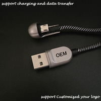 Excelente transferencia de datos de computadora de PC 3A 90 grados en forma de U codo juegos móviles cables micro USB