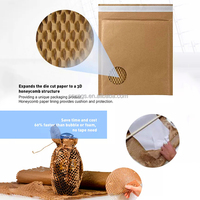 Enveloppe postale écologique en papier rembourré Emballage kraft en nid d'abeille Sac postal express