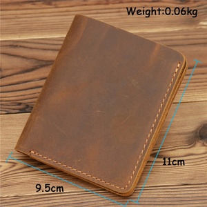 Boshiho Custom Crazy Horse <b>Wallet</b> Men Bifold Real Leather <b>Wallets</b> Slim Leather Credit <b>Card</b> <b>Holder</b> <b>Wallet</b> for Engraving - Product Image 4