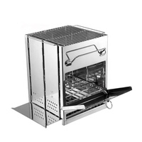 Réchaud de camping portable en acier inoxydable, barbecue extérieur pliable au charbon de bois pour pique-nique - Facile à assembler et à nettoyer, non revêtu, différentes tailles