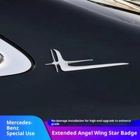 Autocollants de logo de voiture en ABS avec texture métallique extérieure pour Benz Classe C ; Classe E ; Classe S, accessoires latéraux du panneau arrière, décalcomanies de carrosserie