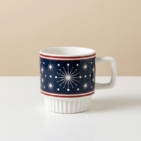 Mug en céramique personnalisé avec logo d'ours, mug à eau/lait tendance transfrontalier pour Noël, design classique pour fête, cadeau de Noël