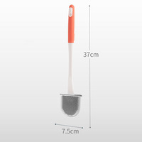 Envío Directo, cepillo de baño de plástico y soporte, limpiador profundo, juego de limpieza de silicona, cepillo de limpieza de inodoro de cereza, cepillo de inodoro