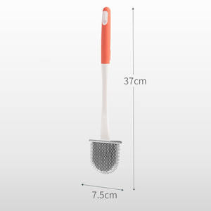 Drop shipping <span class=keywords><strong>brosse</strong></span> de toilette en plastique et support nettoyant en profondeur kit de nettoyage en <span class=keywords><strong>silicone</strong></span> <span class=keywords><strong>brosse</strong></span> de nettoyage de toilette cerise <span class=keywords><strong>brosse</strong></span> de toilette - Product Image 2