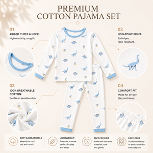 Pyjamas pour tout-petits en coton biologique à marque privée, emballage personnalisé, vêtements de nuit printaniers respirants à motif animal mignon - Product Image 4