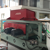 Moulin à copeaux de bois horizontal JIEEN avec double arbre de coupe pour la production de litière pour chevaux, volailles, bétail et animaux