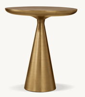 Vente flash - Table d'appoint ronde en métal de style américain moderne et luxueuse