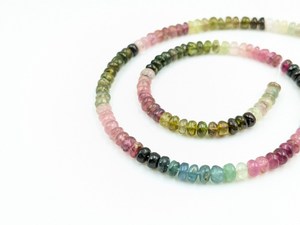 Cuentas de Turmalina 100% Natural de Alta Calidad, 4mm, Multicolor, Irregulares, Arcoíris Plateado, para Joyería Moderna y Elegante - Product Image 3
