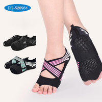 Chaussettes de yoga d'intérieur antidérapantes en microfibre avec semelle intermédiaire et extérieure en coton, motif géométrique, toutes saisons, spéciales Pilates