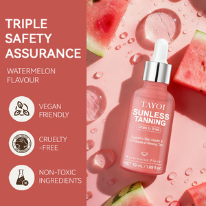 Olio Abbronzante al Cocomero per Salone di Bellezza, con Vitamina E e Carota, Abbronzatura Rapida, Idratante, Riparatore della Pelle, Antiossidante - Product Image 1