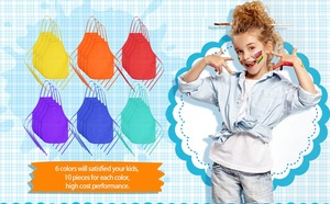 Tablier jetable non tissé multicolore pour enfants, idéal pour le dessin, les fêtes, le bricolage, la maternelle et la salle de classe - Product Image 3
