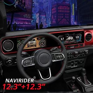 Autoradio de 12.3''+12.3'' para JEEP Wrangler JL 2018 2019 2020 2021 Gladiator, Radio para Auto, Reproductor Multimedia de Video, GPS, Navegador, Carplay, 4G - Product Image 1