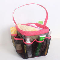 Sac de Douche Suspendu à Séchage Rapide, Organisateur Portable de Voyage pour Articles de Toilette, Sac de Douche en Maille, Panier de Douche