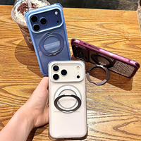 Coques de téléphone à double airbag avec support magnétique puissant pour iPhone 17 18 Pro Max, personnalisables avec logo de marque, protection antichoc à coussin d'air