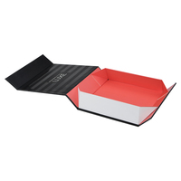 Boîte cadeau de luxe avec couvercle magnétique, impression de logo personnalisé, laminage mat et revêtement UV |   Boîte magnétique pliable rigide haut de gamme