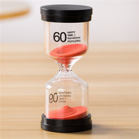 HZ Custom Reloj Arena 1 Menit Mini Hour Glass Sand Timer Set Untuk Anak-anak 1 Menit Sand Timer Hourglass