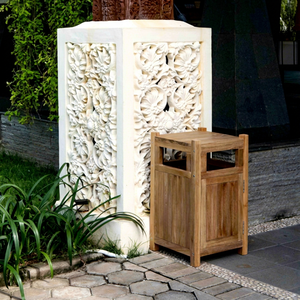 Teak Wood Pavilion <b>Hamper</b> 41x41x71 cm Grade a Quality From Indonesia for Home Decoration - Product Image 1