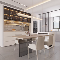 Buffet moderne de luxe européen - Construction en MDF massif de haute qualité, meubles de bar de salle à manger à domicile de style antique avec des quincaillerie haut de gamme