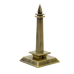 Torre antigua moderna de <span class=keywords><strong>Indonesia</strong></span>, modelo artesanal de Metal, recuerdos de viaje de Yakarta para decoración del hogar, estudio, puntos de referencia, grabado - Product Image 2