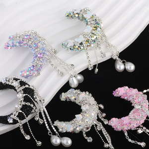 Perle di zucchero Fashion Star con strass, perle a catena, perle lucide <span class=keywords><strong>e</strong></span> brillanti, perle fantasia, perle a <span class=keywords><strong>luna</strong></span> per penne fai da te all'ingrosso - Product Image 1
