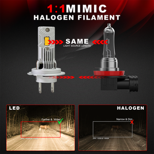 Faros delanteros halógenos TP10 65W H7 Bombilla de faro Led 12V Haz Alto y Bajo H4 Faro Led 6000K Blanco <span class=keywords><strong>H1</strong></span> H11 9005 9006 9012 Led - Product Image 3