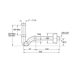 Сифонное биде или раковина для осмотра 1 1/4 <span class=keywords><strong>Royal</strong></span> - Bonomini - Product Image 2