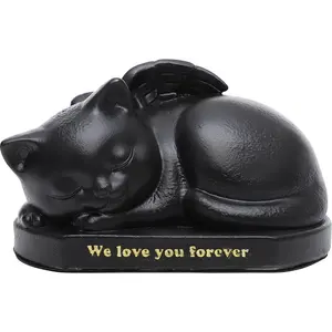 शीर्ष फैशन त्वरित शिपिंग स्मारक पालतू जानवरों के अंतिम संस्कार में काले राख पालतू जानवरों के शव