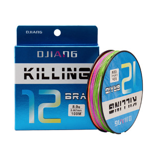 Línea de Pesca Trenzada Djiang Killing 12, 8.0, 0.467mm, 100M, Alta Resistencia, Multicolor - Product Image 1