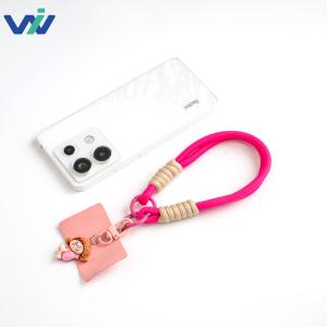 สายคล้องคอสั้นสุดสร้างสรรค์เคสโทรศัพท์มือถือมีสายคล้องคอสีแบบปิดกั้นได้พวงกุญแจที่ถอดออกได้ป้องกันการสูญหายทำจากโพลีเอสเตอร์ออฟเซ็ต - Product Image 1