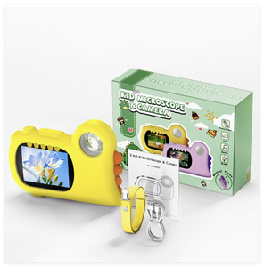 Nouveau et populaire : Kit microscope numérique portable 2-en-1 pour enfants avec écran 2,0 pouces, rechargeable – Cadeau éducatif et outil de réparation - Product Image 1