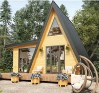 Luxe Chine Structure En Acier Toit Triangulaire Maison Modulaire Préfabriquée Petite Maison pour Salon Chambre Salle À Manger