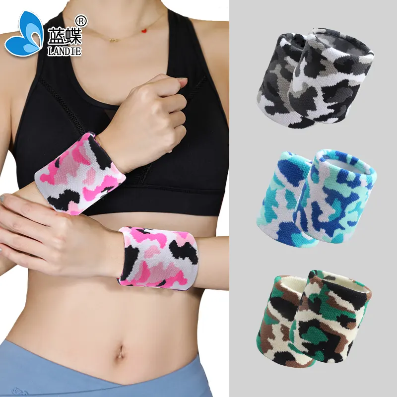 wristband wrist arm sweat band high quality embroidery pattern cotton sports weatbands