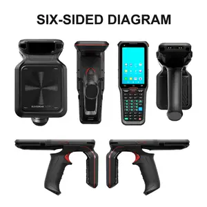 Android pda IP66 impermeabile rfid scanner uhf rfid lettore palmare raccoglitore dati dispositivo rfid