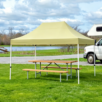 Tente de stand d'exposition pliable double Oxford imperméable pour publicité extérieure, auvent à quatre coins, parasol pour activités commerciales et événements.