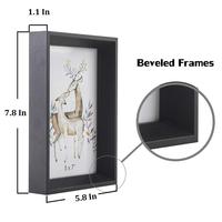 Vente chaude 5x7 Personnalisé Noir MDF 3D Affiche Murale Galerie Photo Cadre Photo Creative Shadow Box Design Pas Cher En Gros
