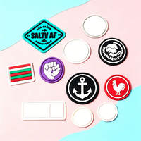 Patch PVC 3D personnalisé, logo en caoutchouc transparent, étiquette en relief à coller pour vêtements, chapeaux, casquettes, sacs, accessoires en toile
