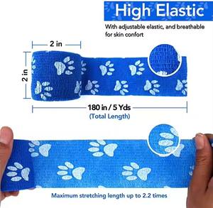 कस्टम 5 सेमी गैर बुना लपेटें पशु स्वयं चिपकने वाला पालन पशु स्व-चिपकने वाला पालतू पशु स्वयं चिपकने वाला लोचदार कोशीय बंधन - Product Image 3