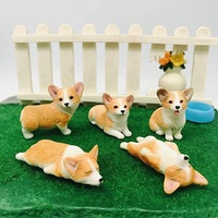 Ornement de chien au design personnalisé Corgi Sculpture Figurine Jouet pour Décoration Commémorative