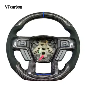 适用于福特融合汽车F150真皮汽车方向盘的YTcarbon定制碳纤维方向盘
