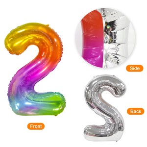 Globos <span class=keywords><strong>de</strong></span> Número del 0 al 9 <span class=keywords><strong>de</strong></span> 16, 32 y 40 Pulgadas al por Mayor para Cumpleaños, Bodas, Aniversarios, Graduaciones, Nochevieja y Otros Eventos - Product Image 2