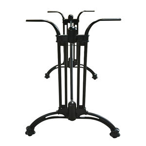 Grande base de table rectangulaire en fonte d'aluminium noire de Bologne - Product Image 6