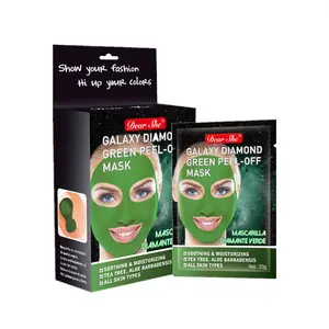 Masker Wajah Galaxy Diamond, Generasi Upgrade Baru Masker Kupas Hijau, Menenangkan dan Melembabkan Perawatan Kulit Anda Dapat Menambahkan Logo Anda Sendiri