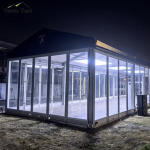 Structure de chapiteau temporaire en alliage d'aluminium 6*20m avec logo personnalisé, résistante au vent et à l'eau, pour exposition en extérieur, hall d'exposition automobile, concessionnaire automobile 4S - Product Image 3